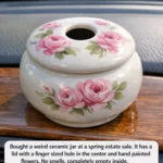 Saw this at an estate sale by the kitchen sink. It looks like a bar of soap but it’s made of solid metal and has no smell