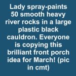 Lady arranges 20 pastel silk hydrangeas in an upside-down pink umbrella. This front porch hack is the coolest thing I have seen!